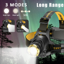 USB Rechargeable LED Headlamp 1200000LM 3 Modes Head Torch Zoomable Headlight