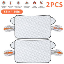 2 Pack Car Windscreen Cover Magnetic Ice Frost Shield Snow Protector Sun Shade