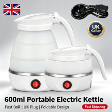 600ML Foldable Electric Kettle Portable Camping Kettle Travel Kettle Silicone UK