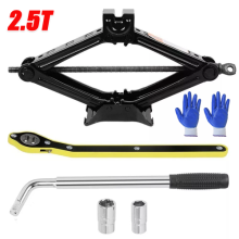 2.5T Scissor Jack + Extendable Wheel Wrench Brace Socket Car Van Tire Hand Tool