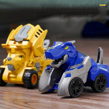 (triceratops, blue) Collision Dinosaur Transformation Toy Car Crash Transformation Inertia Car Tyrannosaurus Rex Dinosaur Toy