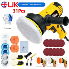 Electric Polisher Buffer Sander Car Polishing Machine 5" 7â Buffing Sponge Kit.