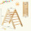 Kids Wooden Climbing Triangle Set with Adjustable Slide 4