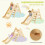 Kids Wooden Climbing Triangle Set with Adjustable Slide 5