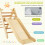 Kids Wooden Climbing Triangle Set with Adjustable Slide 7