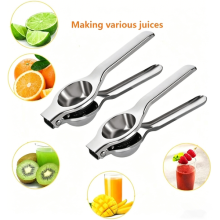 2x Stainless Steel Lemon Orange Lime Juicer Squeezer Kitchen Bar Hand Press Tool