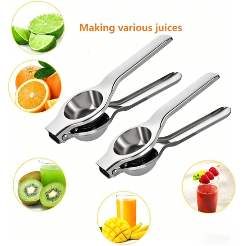 2x Stainless Steel Lemon Orange Lime Juicer Squeezer Kitchen Bar Hand Press Tool