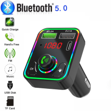 2x Bluetooth 5.0 Wireless Car FM Transmitter MP3 Radio 2 USB Charger Adapter
