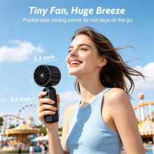 Portable Handheld Turbo Fan with Ice Cooling Rechargeable for Travel Outdoor