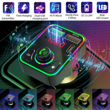 2x Bluetooth 5.0 Radio Car Kit Wireless FM Transmitter Dual USB Charger MP3 Play