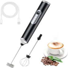 Rechargeable Electric Milk Coffee Frother Whisk Egg Beater Handheld Frappe Mixer
