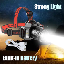 USB Rechargeable Headlight COB LED Motion Sensor Headlampx Torch wor klight UK