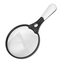 Extra Large LED Handheld Magnifying Glass with Light, 2X 4X 25X Lens, Lightweight Shatterproof Magnifier Editi