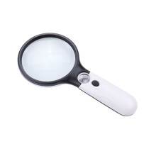 100x Handheld Magnifying Glass with 3 LED Lights, Jewelry Loupe for Reading and Inspection