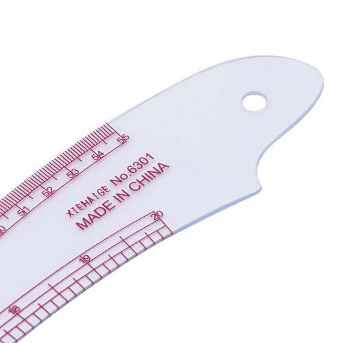 Plastic Sewing Square Curve Ruler Tailor Drawing Craft-White 1