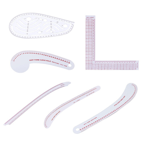 Plastic Sewing Square Curve Ruler Tailor Drawing Craft-White 2