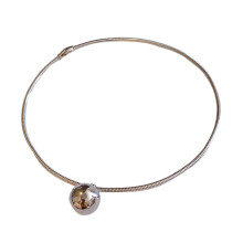 Stylish Heart/Sphere Shaped Pendant Neckchain Snake Bone Chain Clavicle Necklace Elegant Jewelry for Trendy Women Girls