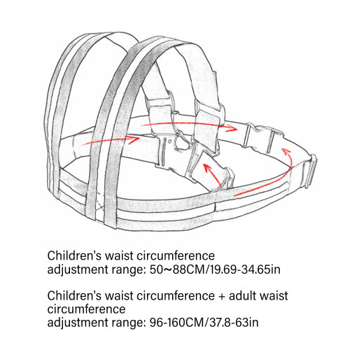 Upgrades Secure Kinderfietsgordel Verstelbare polyester-Zwart 2