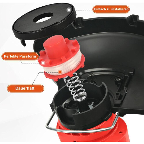 Σετ καρουλιών σπειρώματος συμβατό με Einhell GE-CT 36/30, 4 καρούλια, κάλυμμα, ελα 2