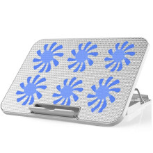 Suporte Arrefecedor para Portátil, Base Ergonómica com Ventoinhas Silenciosas e Velocidade Ajustável, Compatível com Por