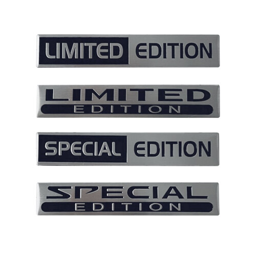 Exclusive Plan Impermeable Metal Car Symbol Sticker With-Style2 1