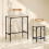 Ensemble table de bar et 2 chaises en bois naturel 5