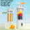 Φορητό μίνι μπλέντερ USB, μηχανή smoothie 600ml, 12 λεπίδες, επαναφορτιζόμενη, χωρίς 4