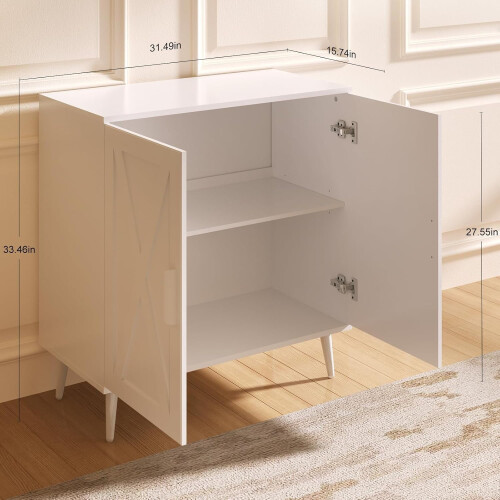 Kitchen Sideboard Cabinet with 2 Doors and Adjustable 1