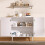 Kitchen Sideboard Cabinet with 2 Doors and Adjustable 3