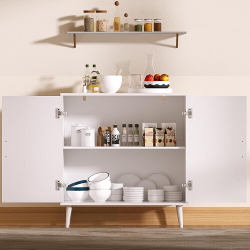Kitchen Sideboard Cabinet with 2 Doors and Adjustable 2