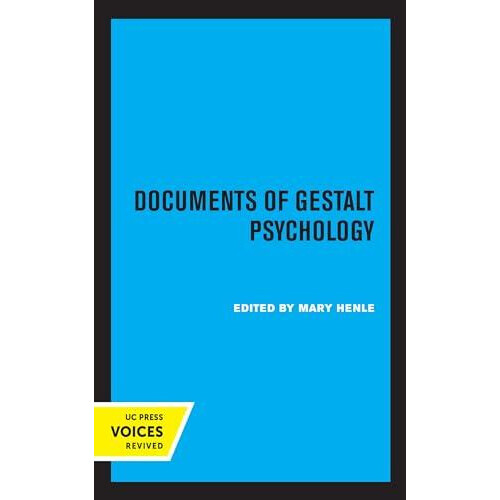 Documents of Gestalt Psychology Paperback Book