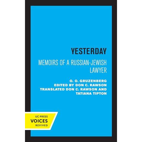 Yesterday by O.O. Gruzenberg Paperback Book
