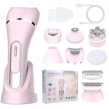 7-i-1 epilator til kvinder, elektrisk barbermaskine med LED-display, til ansigt, næse og øjenbryn