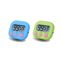 Electronic Kitchen Timer with Transparent LCD Screen, Count Up and Count Down Functions, 3 Large On Off Button