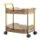 Two-Tier Transparent Rolling Storage Cart with Lockable 2