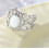 White Oval Opal Filigree Ring Sterling Silver Size 5-11 3