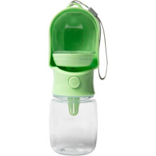 Bouteille d'eau portable anti-fuite pour chien avec gamelle intégrée, verte, 320 ml,UISAVE