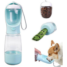 Bouteille d'eau portable pour chien, bouteille d'eau de voyage pour chiens, gamelle portable pour chiens et chats, bleue, UISAVE