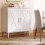 Kitchen Sideboard Cabinet with 2 Doors and Adjustable 6