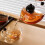 Glass Teapot with Warmer and Infuser Electric Set 6