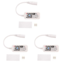 3X Control de Voz con Tira de Luz RGB RGB Trabaje con Alexa Y Home, Controlador Inteligente InaláMbrico WIFI con AplicacióN Gratuita una TravéS