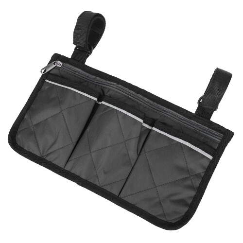 Wheelchair Side Bag Black Armrest Compatible 1