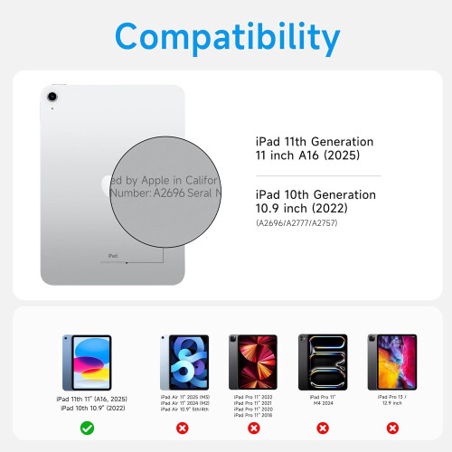 iPad Keyboard Case A16 11"/10" Magnetic Magic-Stand 1