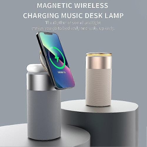 Multifunctional Bluetooth Speaker with Wireless Charger & Night Light 2