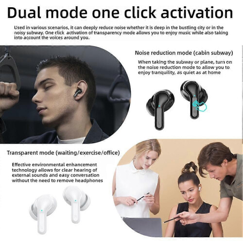 5 Pcs Bluetooth 5.1 In-Ear Wireless Earbuds with Anc Noise Cancelling Type-C Fast Charging Case 2