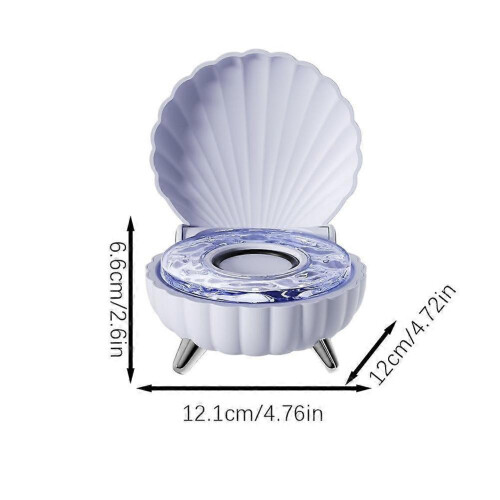 1 Pcs Abs Bluetooth Speaker 5.3 with Dazzle Shell 7 Color Ambient Light Type-C 1200mah 2