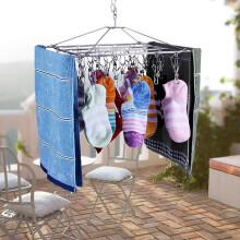 2X Sock Drying Racks Laundry Drip Hanger Rectangle with 30Pcs Pegs Indoor Outdoor Clothesline Hanging Dryer Clothespins