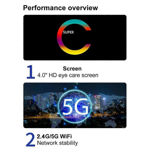 WiFi MP3 Player Bluetooth 5.0 MP5 Player 4.0 Inch Full Touch Screen Android Smart System MP4 Music Player 1
