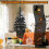 Árbol de Halloween negro con luces LED moradas, 183 cm 3