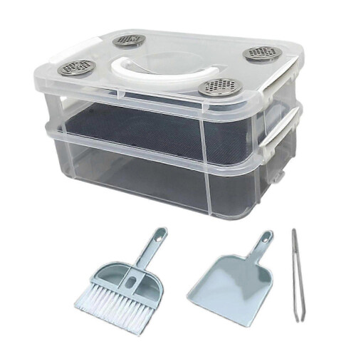 Mealworms Breeding Box Corn Worm Rearing Box Large Capacity Transparent Reusable 1